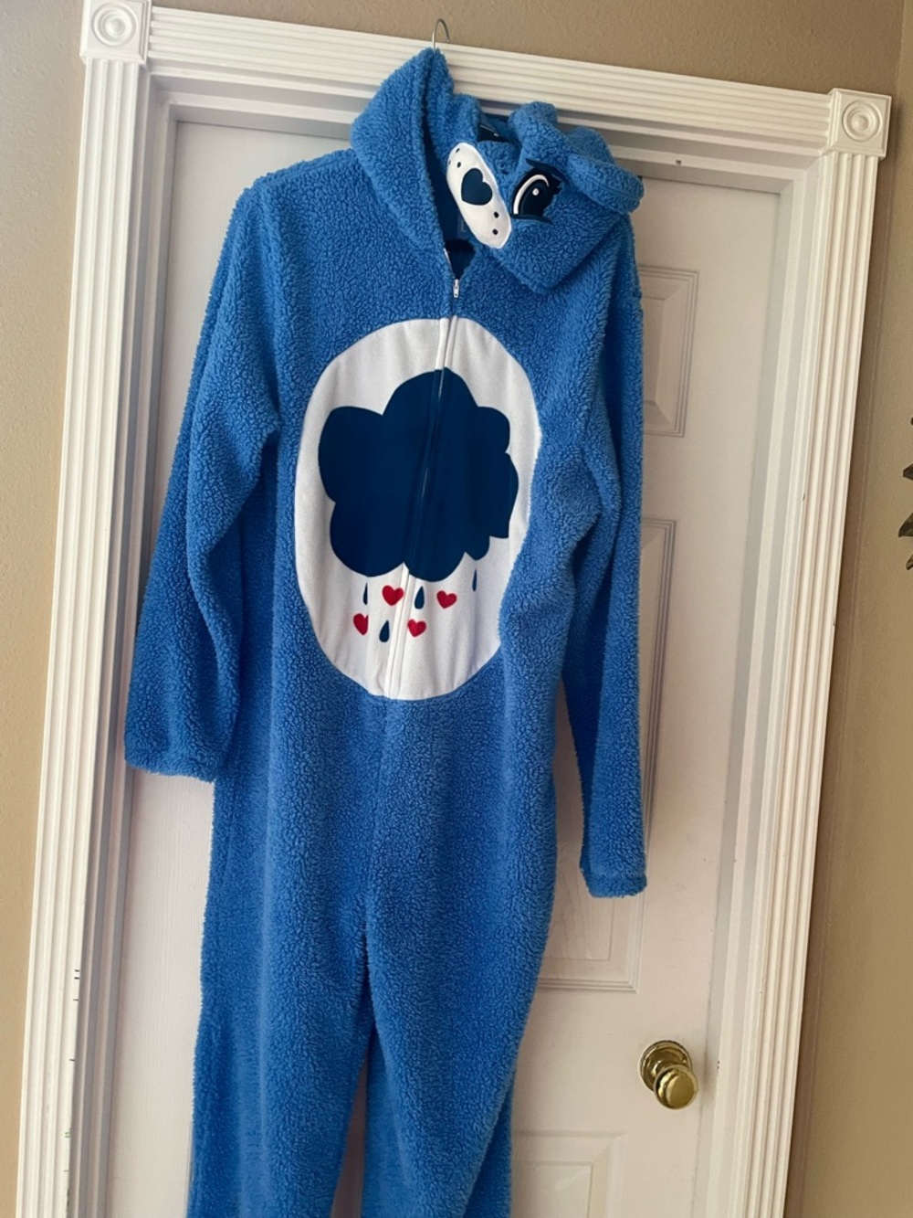 Care Bears Blue Grumpy Bear Blue Adult Onesie Size Large - Picture 11 of 12